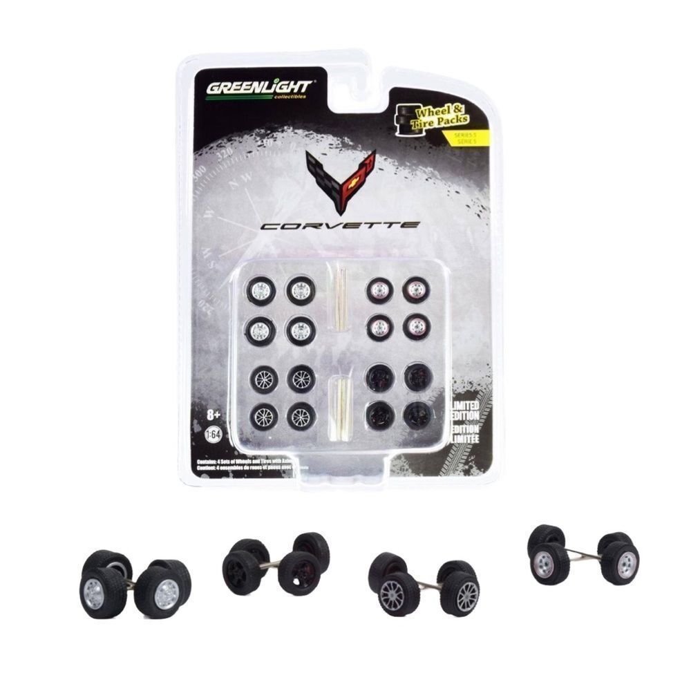 Greenlight 1:64 Auto Body Shop Wheels & Tire Pack Limited Edition SR 5‎ Corvette